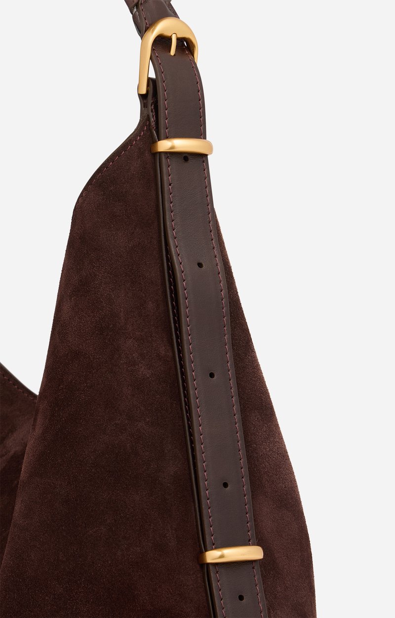 Grand Sac Hobo Jess En Cuir Velours En Cuir De Vachette, Fabriqu&eacute; En Italie VANESSA BRUNO