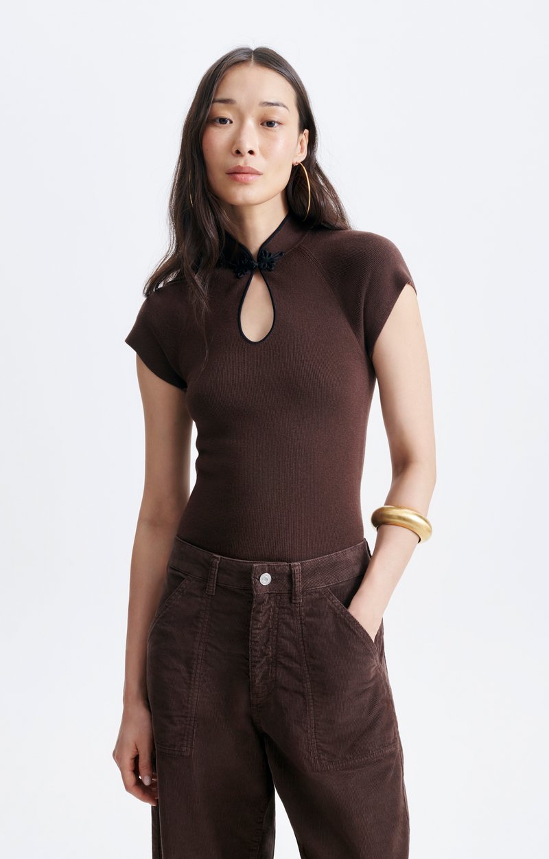 Top Giulia Top maille, col d&eacute;coupe goutte VANESSA BRUNO