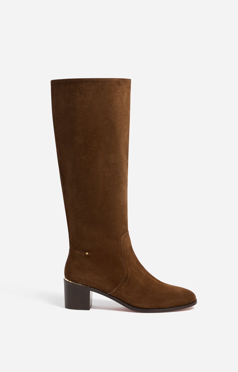Bottes Hautes en Cuir Velours Cuir velours, talon 45 mm VANESSA BRUNO