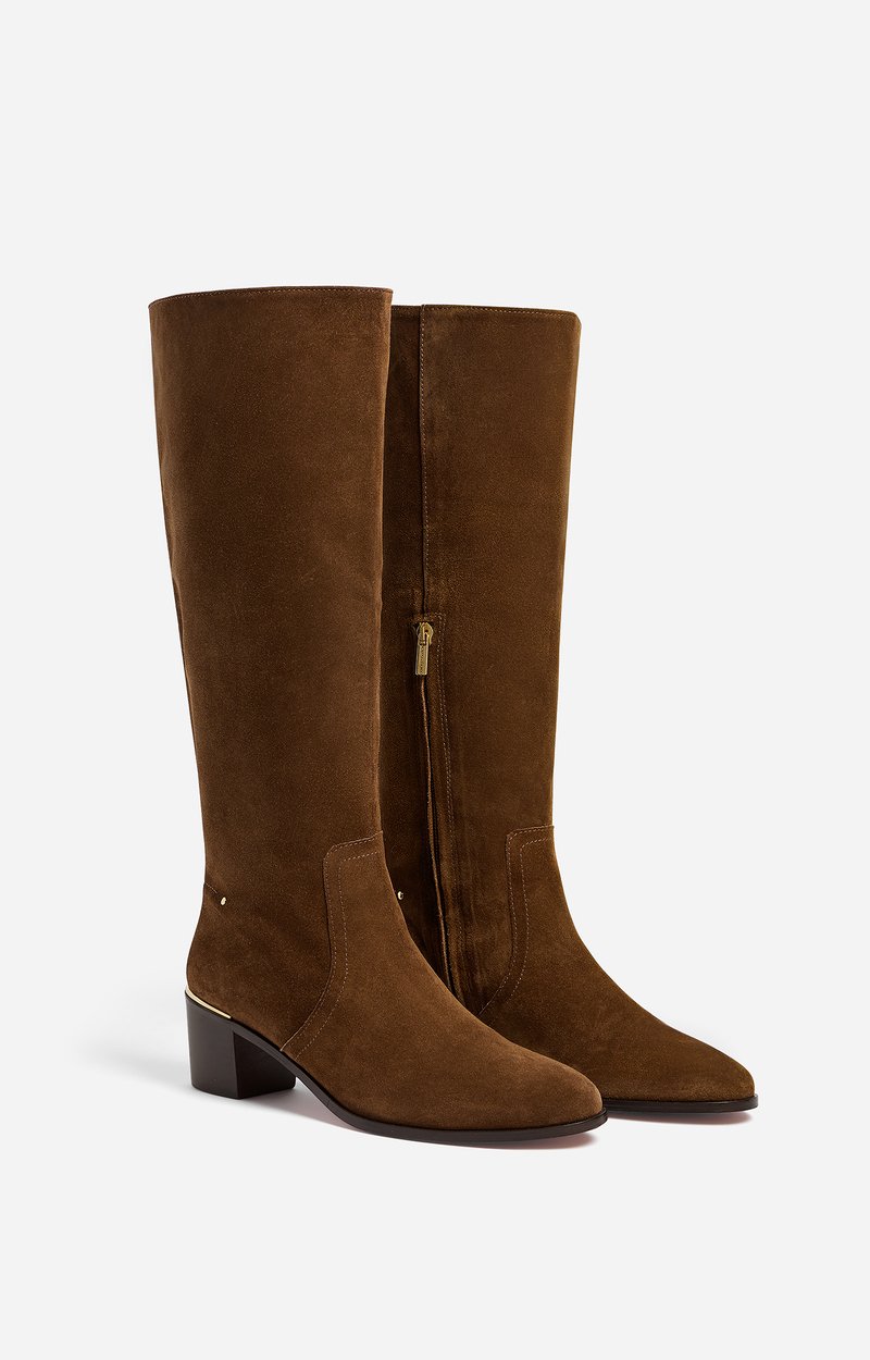 Bottes Hautes en Cuir Velours Cuir velours, talon 45 mm VANESSA BRUNO