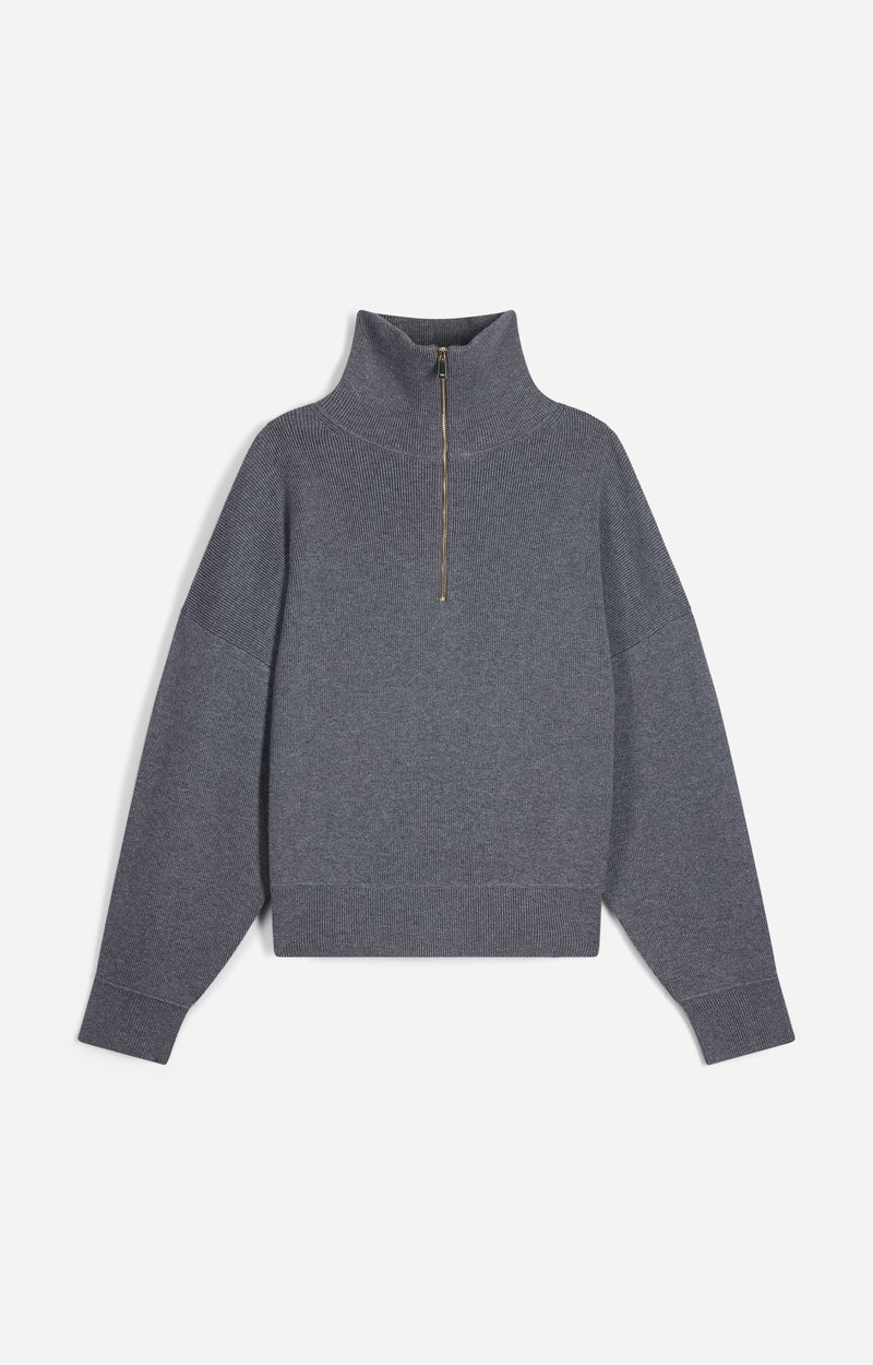 Pull Honorat Pull col montant zipp&eacute; en maille m&eacute;rinos VANESSA BRUNO