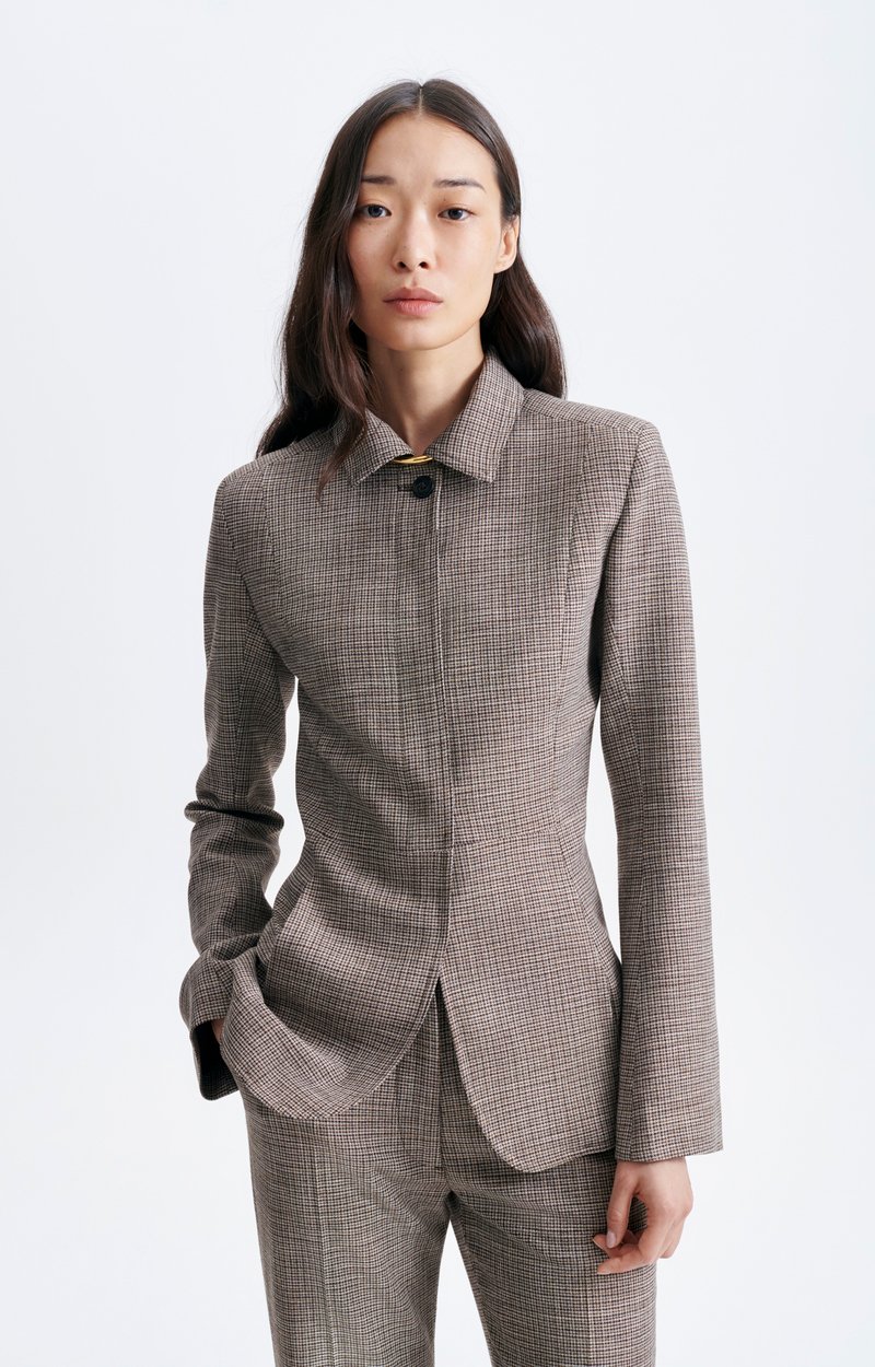 Veste Godji Veste tailleur cintr&eacute;e en viscose, coloris marron VANESSA BRUNO