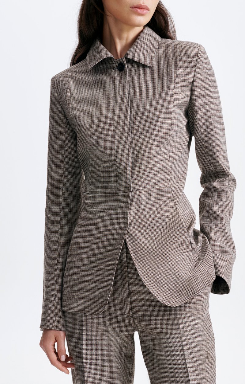 Veste Godji Veste tailleur cintr&eacute;e en viscose, coloris marron VANESSA BRUNO