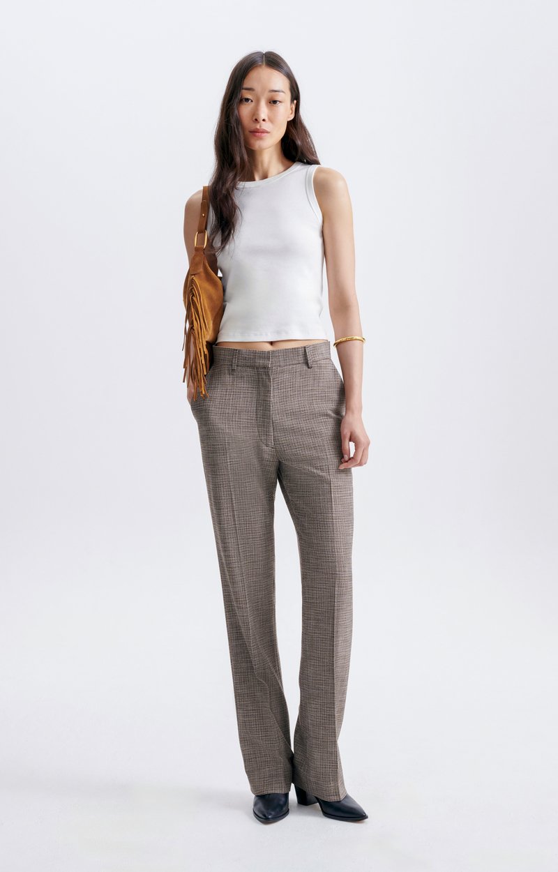 Pantalon Hajar Pantalon droit fa&ccedil;on tailleur, coloris marron VANESSA BRUNO