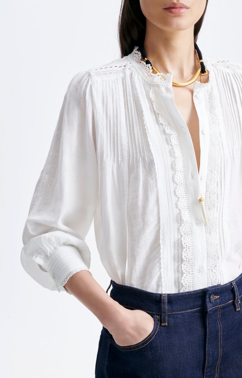 Blouse Gedi Blouse romantique en coton et dentelle VANESSA BRUNO