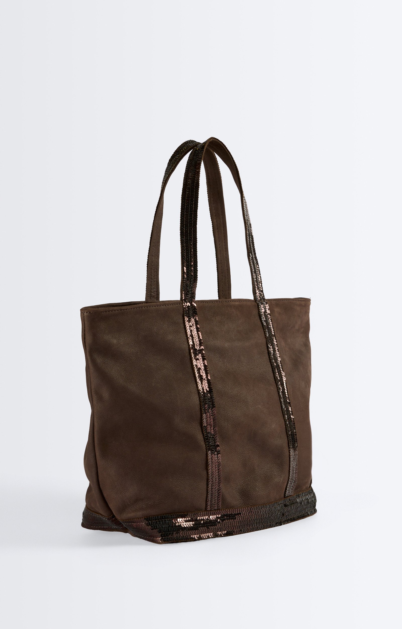Cabas M Zipp&eacute; en Cuir Nubuck En cuir, finitions sequins VANESSA BRUNO
