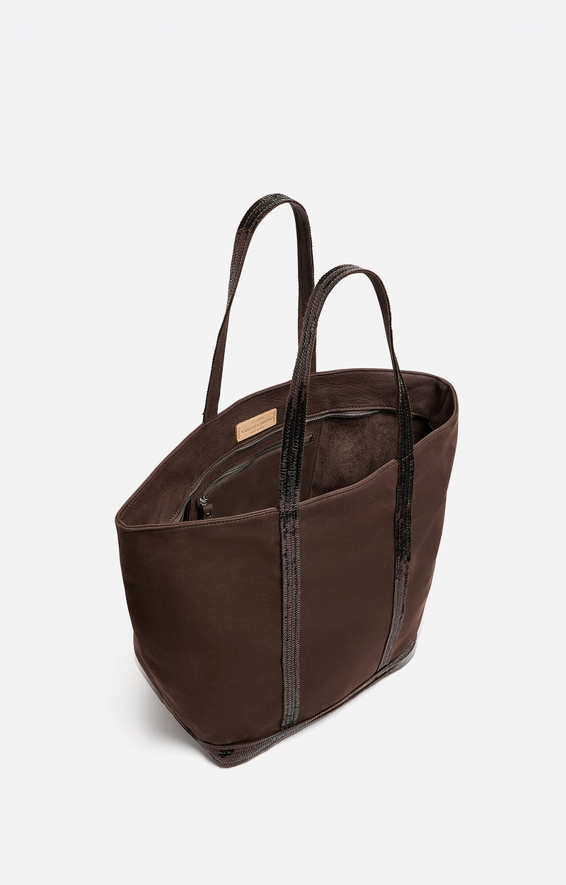 Cabas L Zipp&eacute; en Cuir Nubuck En cuir, finitions sequins VANESSA BRUNO