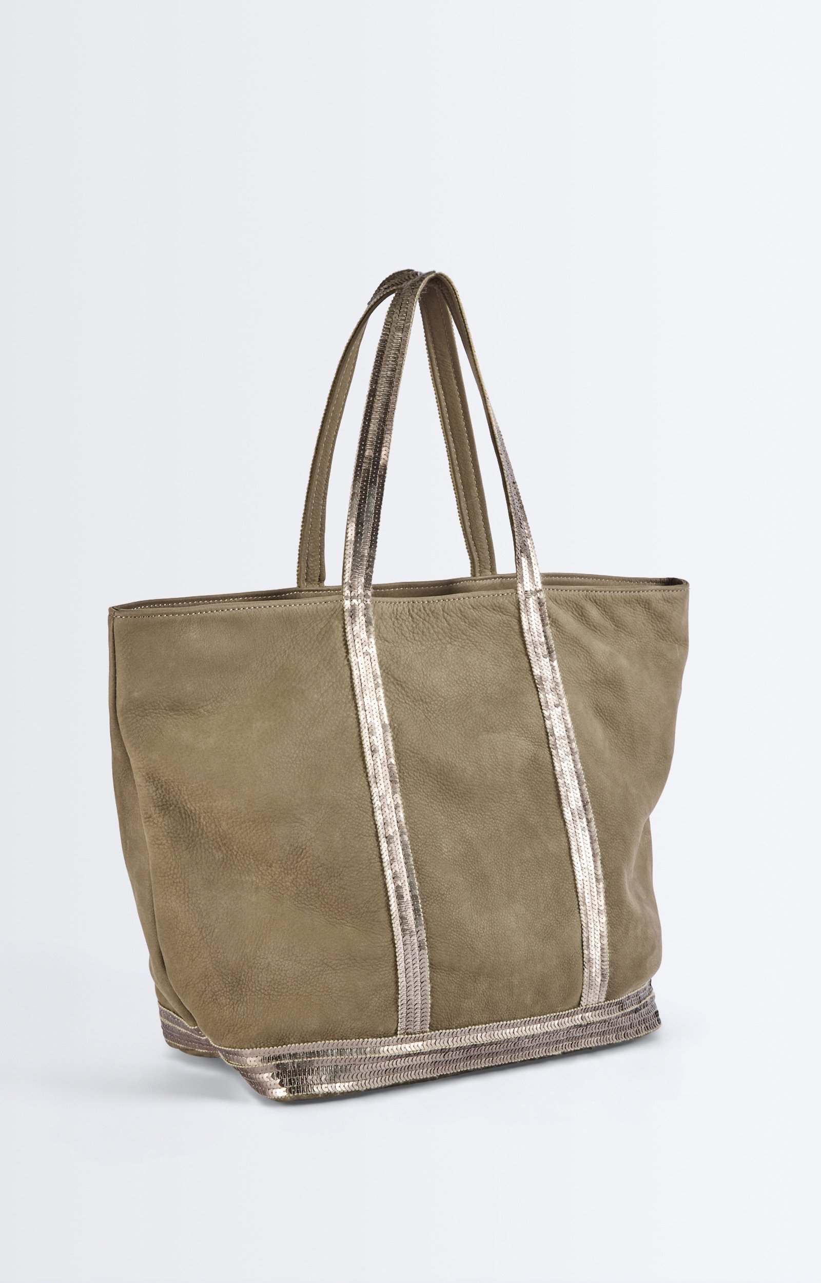 Cabas L Zipp&eacute; en Cuir Nubuck En cuir, finitions sequins VANESSA BRUNO