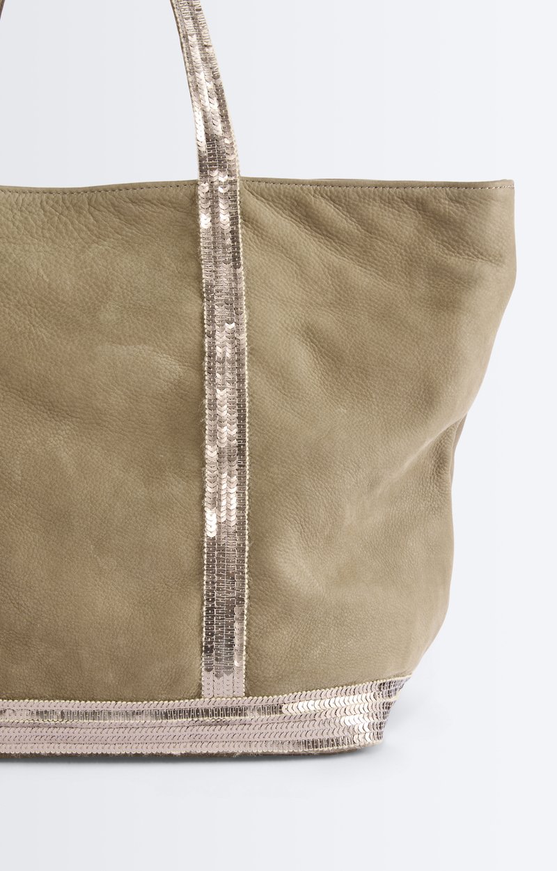 Cabas L Zipp&eacute; en Cuir Nubuck En cuir, finitions sequins VANESSA BRUNO