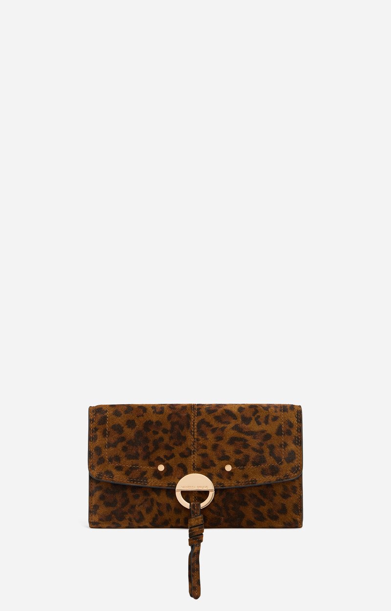 Portefeuille L&eacute;opard Cuir velours imprim&eacute; l&eacute;opard VANESSA BRUNO