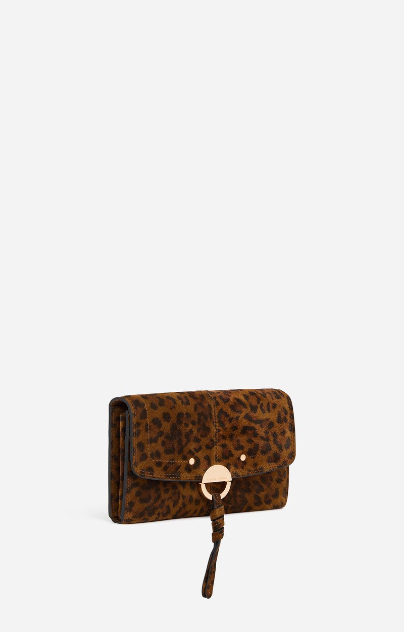 Portefeuille L&eacute;opard Cuir velours imprim&eacute; l&eacute;opard VANESSA BRUNO
