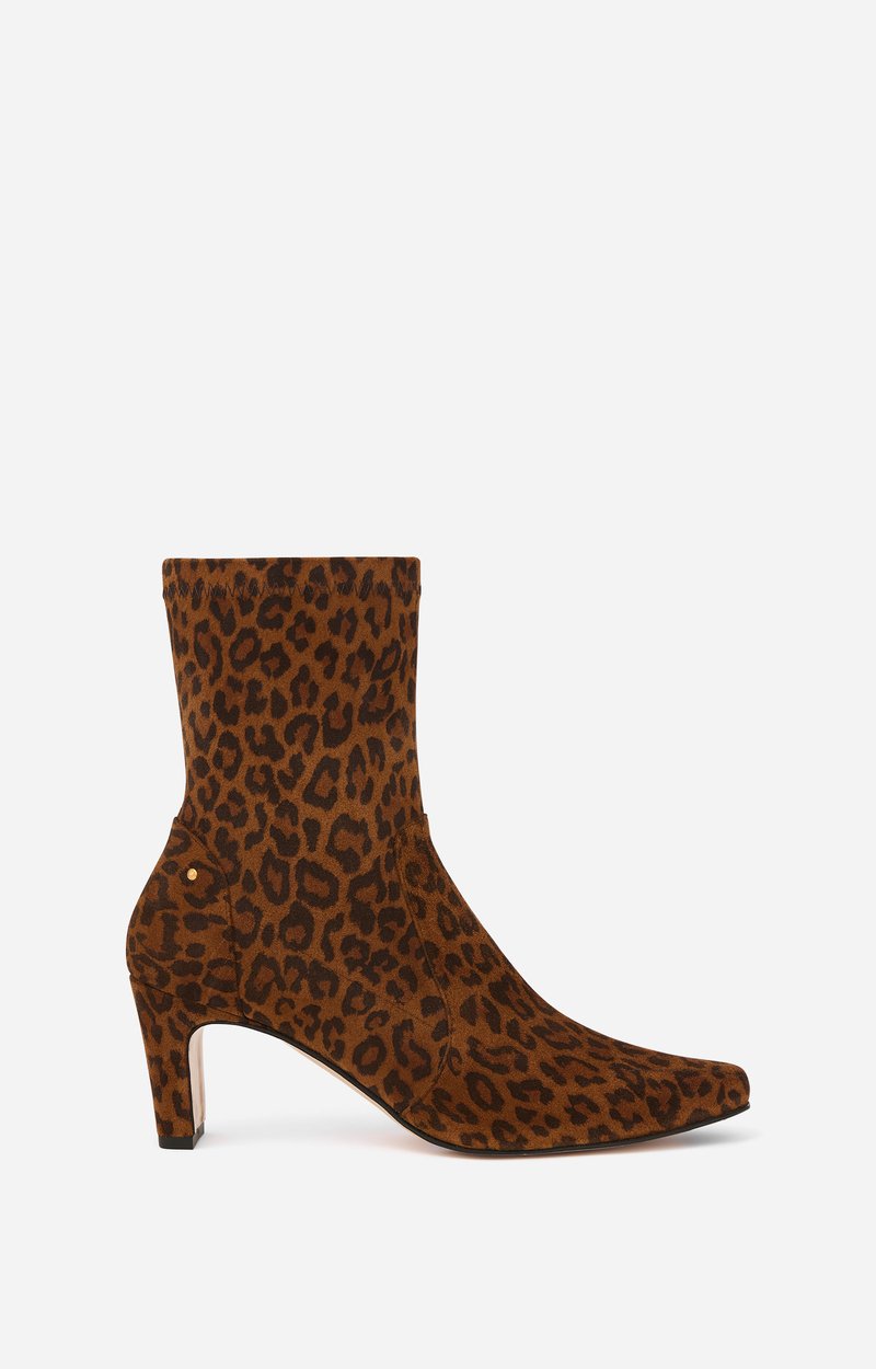 Bottines Souples L&eacute;opard Cuir lisse de ch&egrave;vre imprim&eacute; l&eacute;opard VANESSA BRUNO