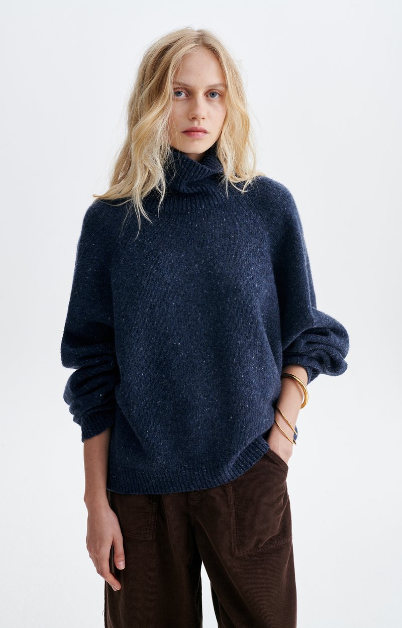 Pull Dotty Pull col roul&eacute; oversize en maille mouchet&eacute;e VANESSA BRUNO