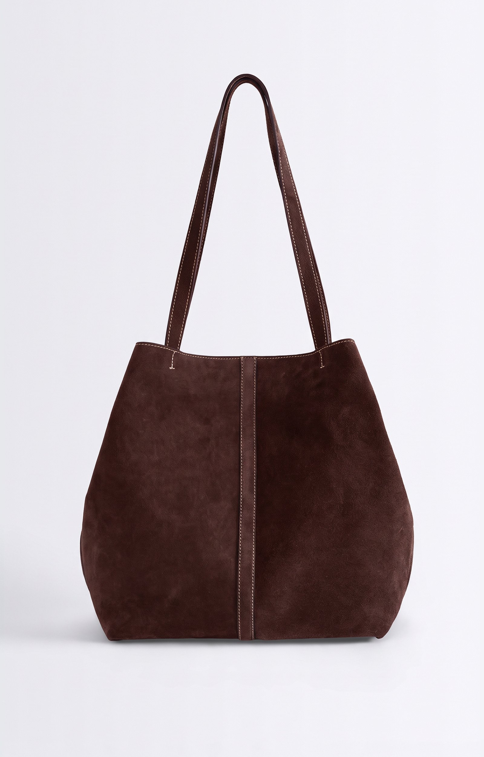Grand Cabas Daily En Cuir Velours Cuir de Vachette, Made In Italie VANESSA BRUNO
