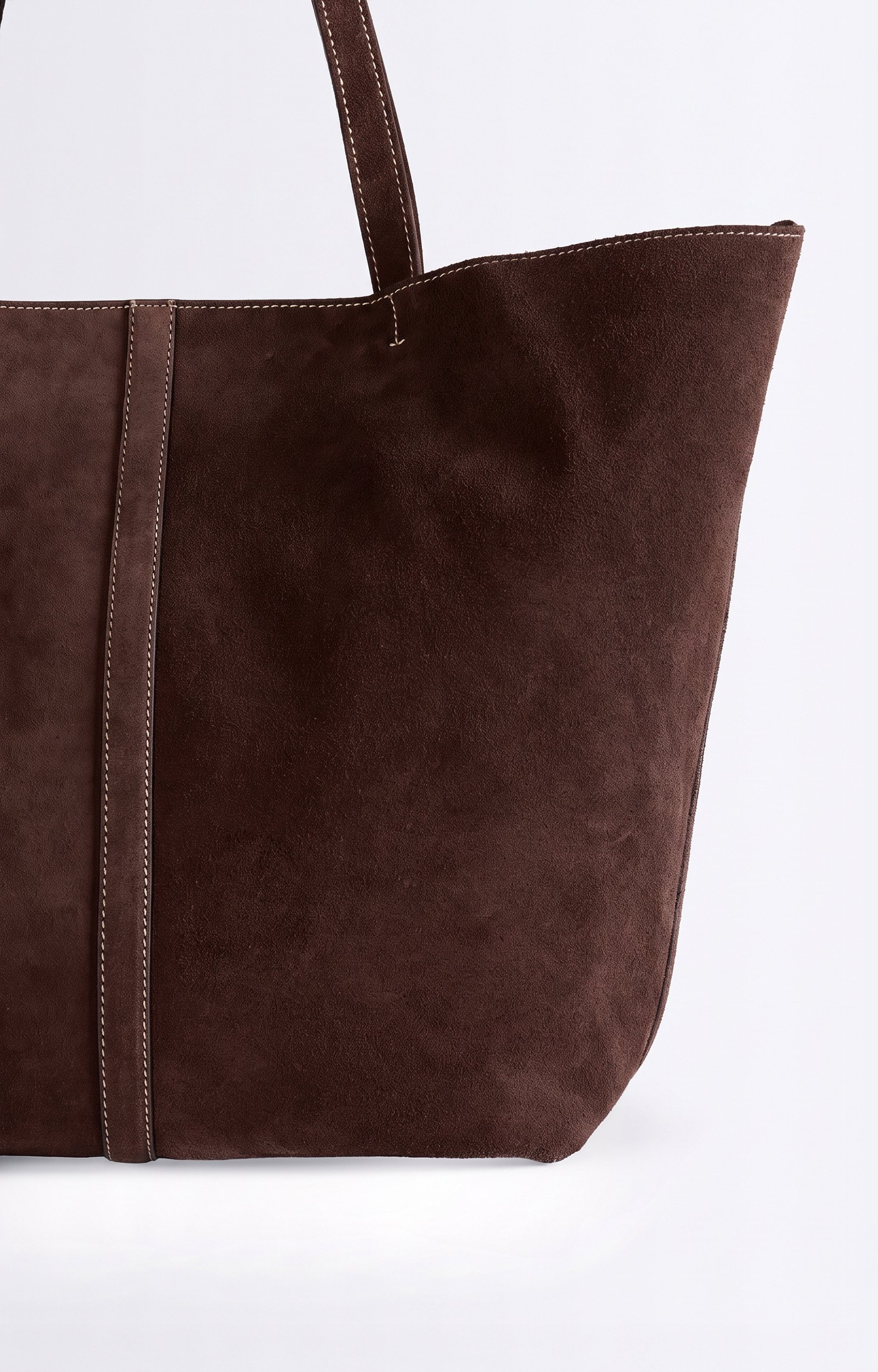 Grand Cabas Daily En Cuir Velours Cuir de Vachette, Made In Italie VANESSA BRUNO