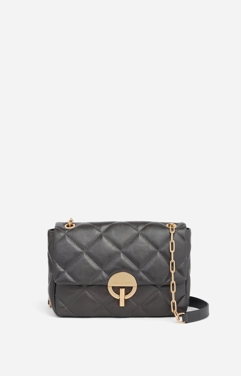 Grand Sac Moon En Cuir Craquel&eacute; Cuir craquel&eacute; matelass&eacute;, Made In Italie VANESSA BRUNO