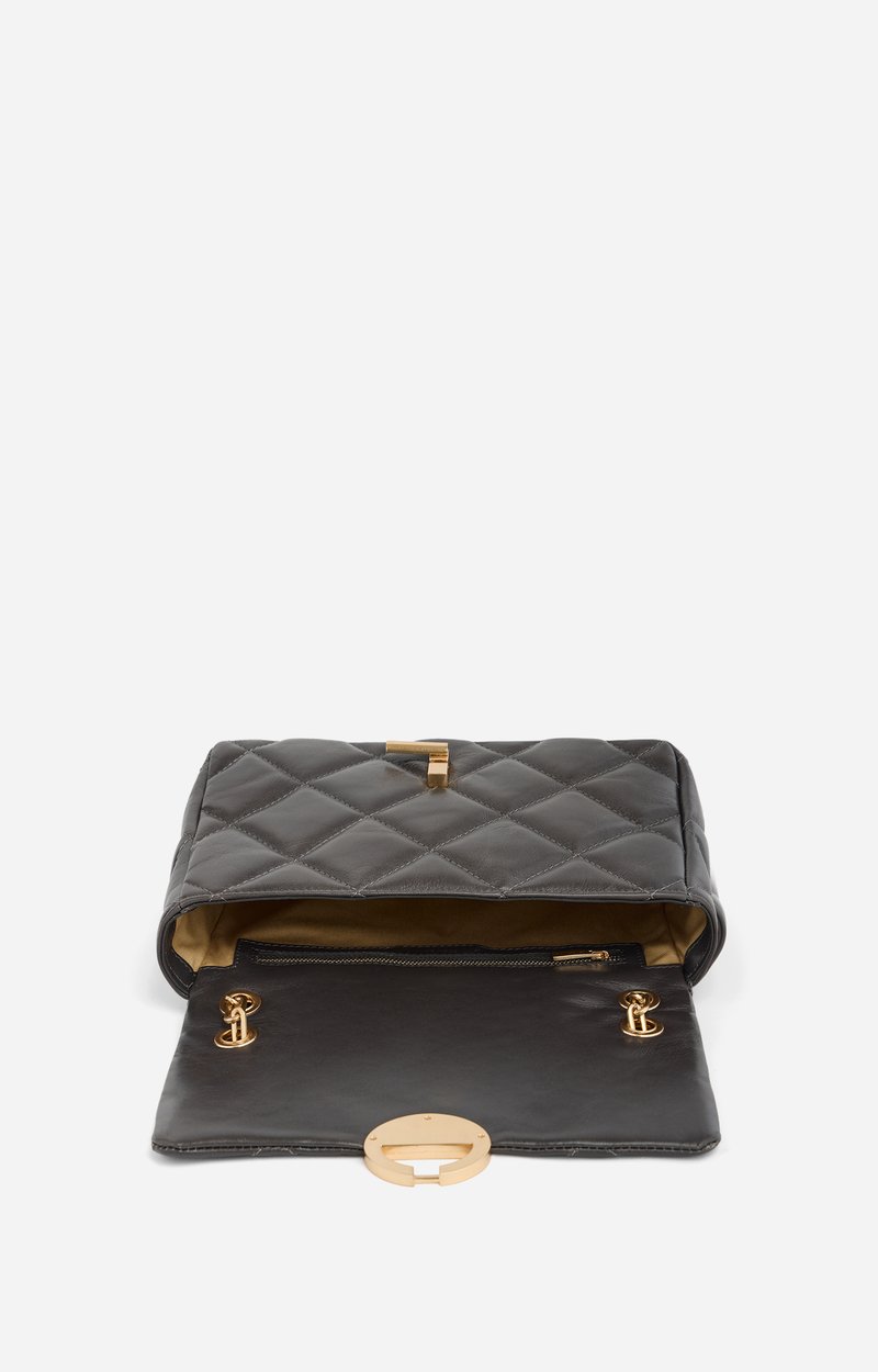 Grand Sac Moon En Cuir Craquel&eacute; Cuir craquel&eacute; matelass&eacute;, Made In Italie VANESSA BRUNO