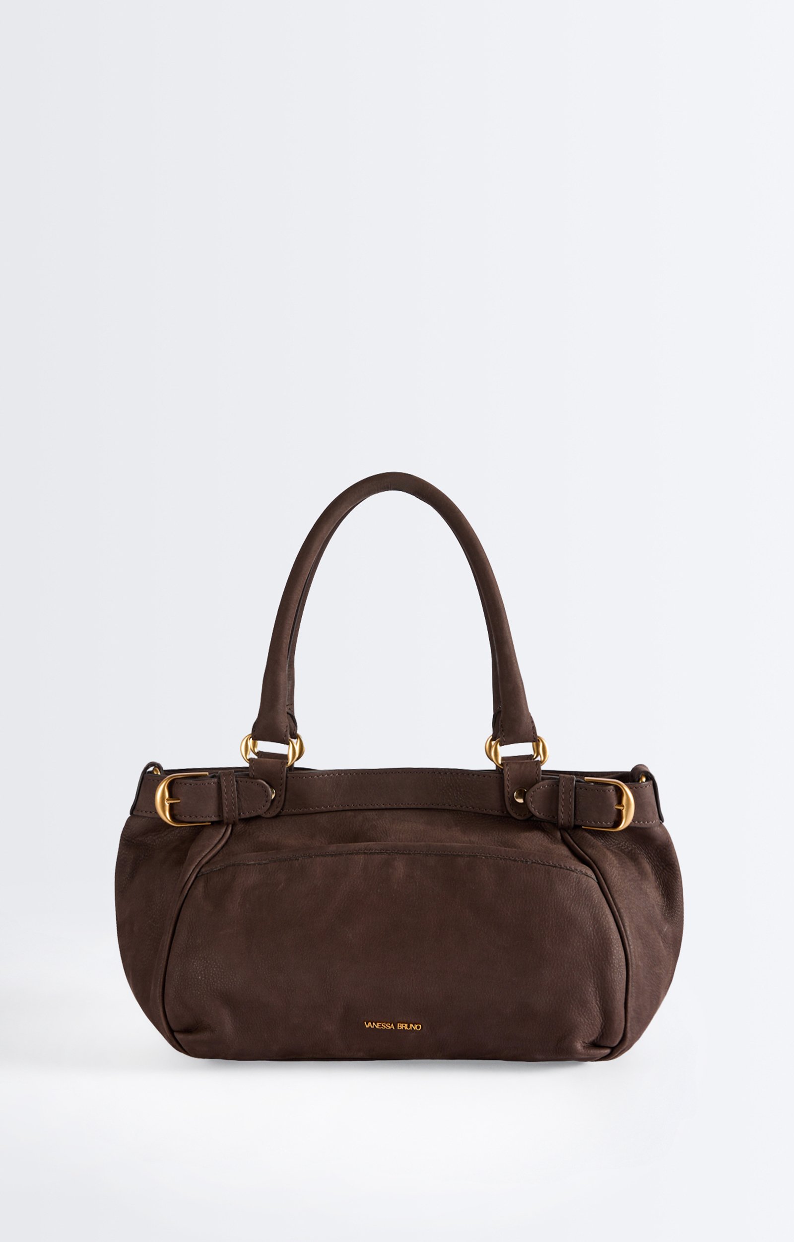 Petit Sac Lune En Cuir Nubuck En Cuir De Vachette Nubuck L&eacute;g&egrave;rement Grain&eacute; VANESSA BRUNO