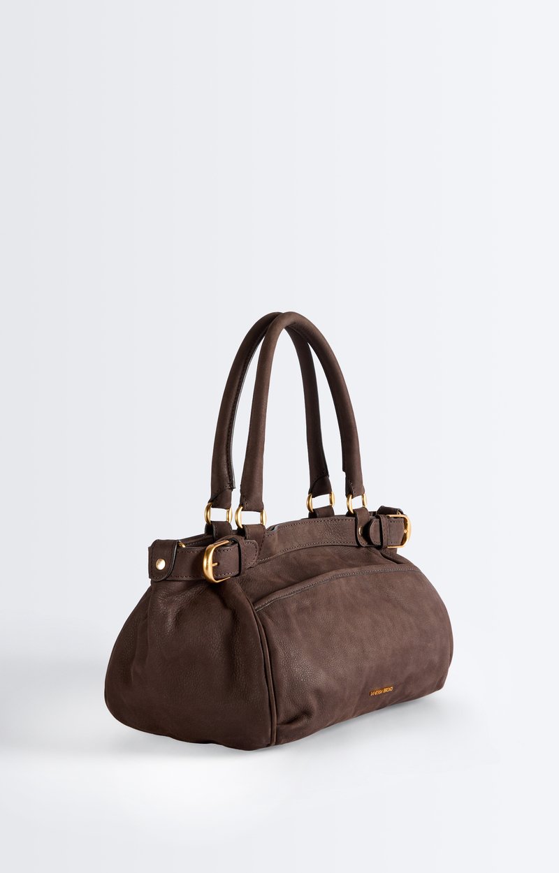 Petit Sac Lune En Cuir Nubuck En Cuir De Vachette Nubuck L&eacute;g&egrave;rement Grain&eacute; VANESSA BRUNO