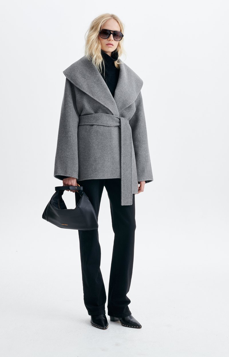 Manteau Gracie Manteau ceintur&eacute; en laine double face, col ch&acirc;le VANESSA BRUNO