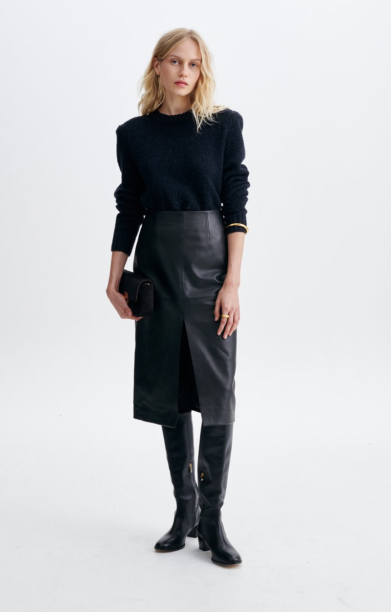 Pull Hakob Pull col rond en maille chin&eacute;e VANESSA BRUNO