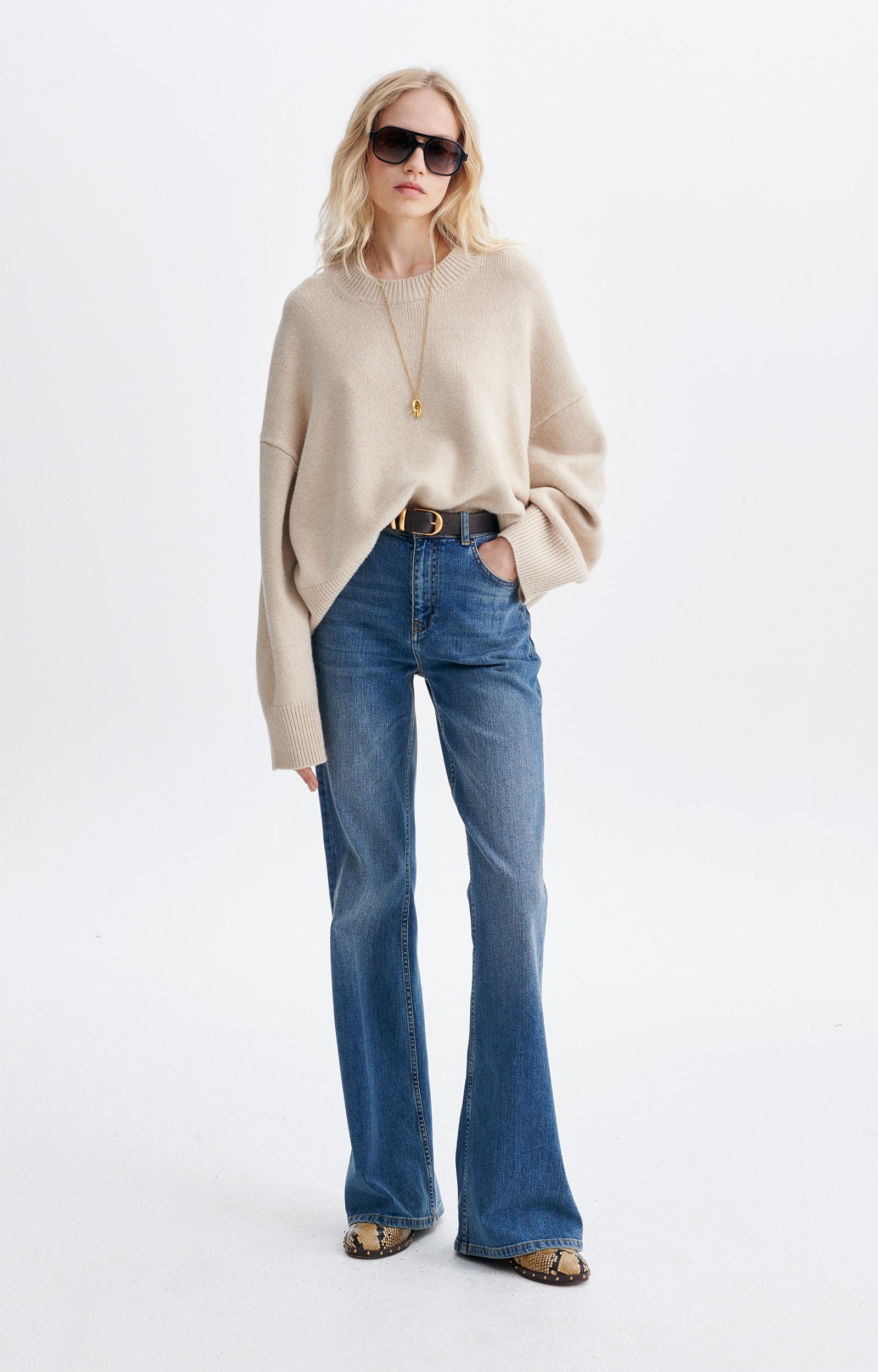 Pull Hinde Pull col rond m&eacute;rinos et yak VANESSA BRUNO