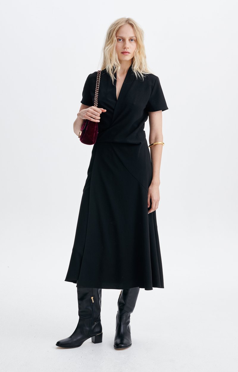 Robe Halima Robe portefeuille longue en cr&ecirc;pe VANESSA BRUNO