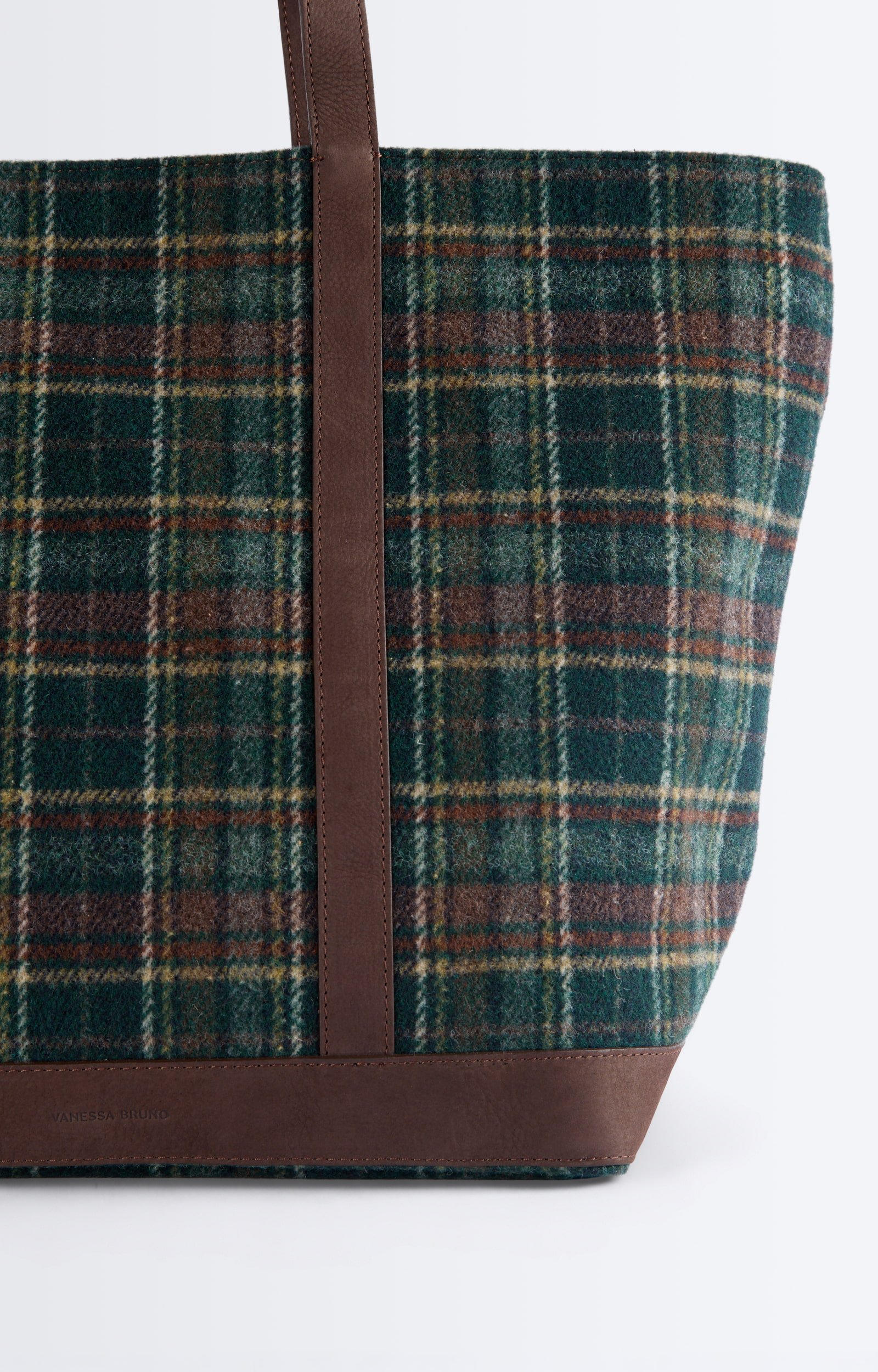 Cabas L Zipp&eacute; Tartan Cabas en tissu tartan, finitions cuir VANESSA BRUNO