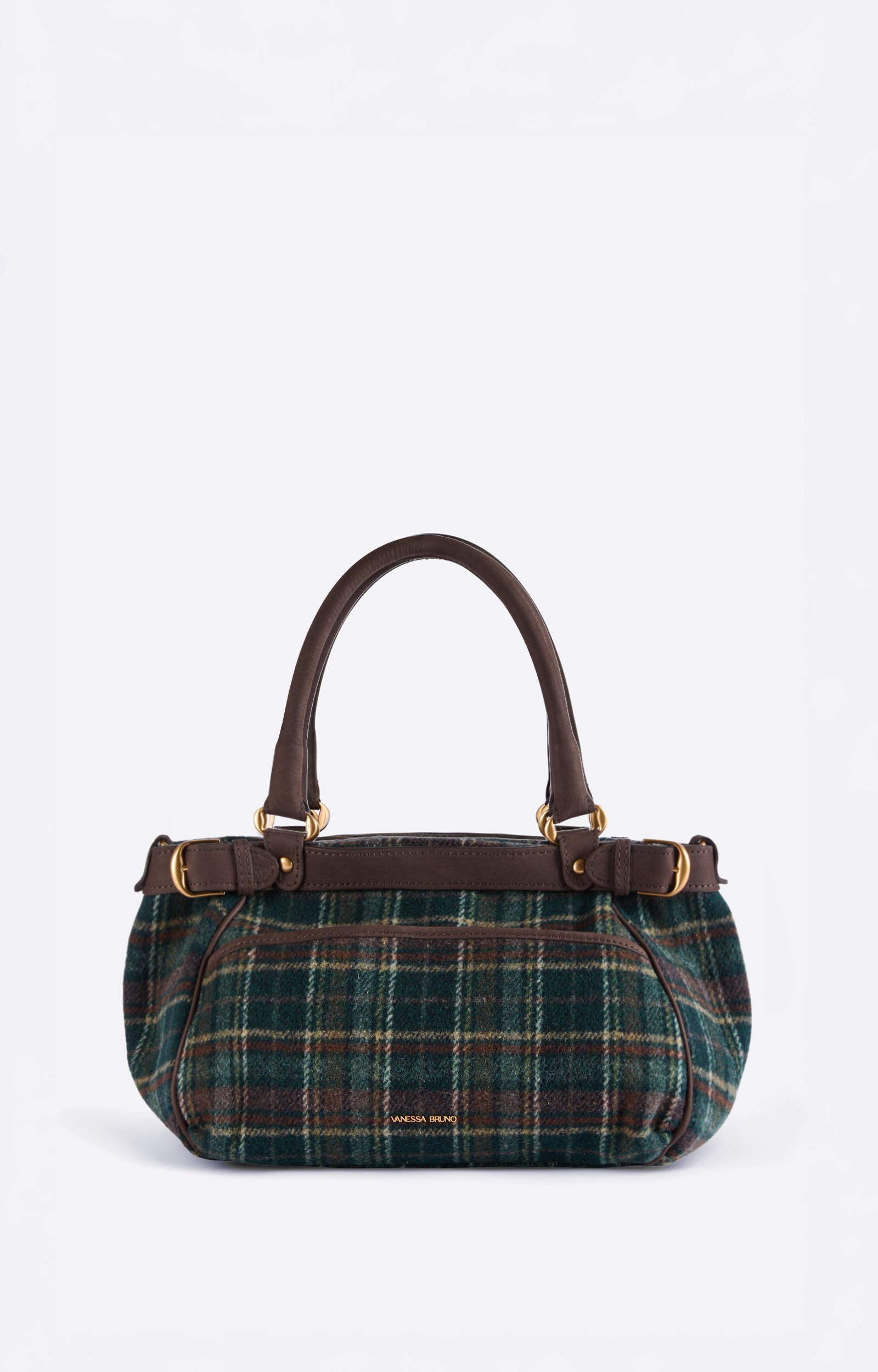 Petit Sac Lune Tartan Sac &agrave; main en tissu tartan, petit format VANESSA BRUNO