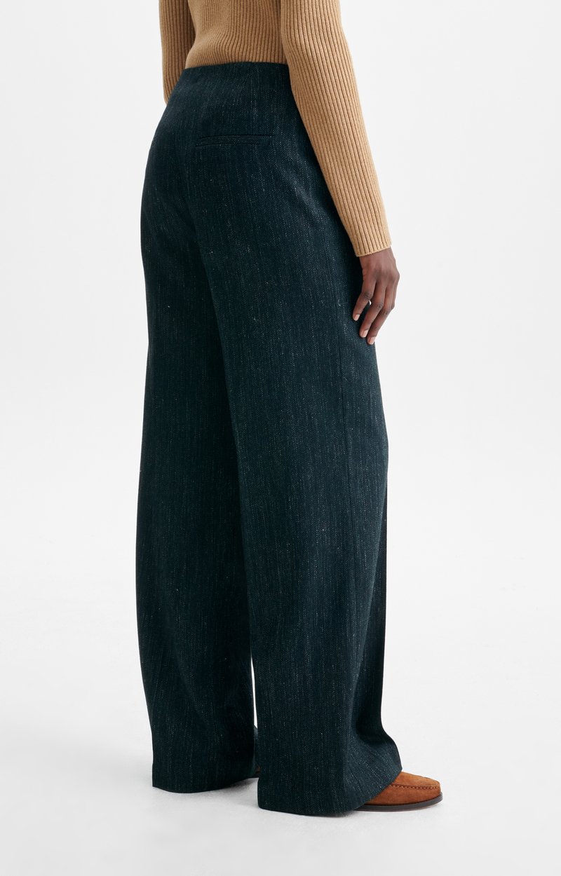 Pantalon Faru Pantalon droit en laine m&eacute;lang&eacute;e, taille haute VANESSA BRUNO
