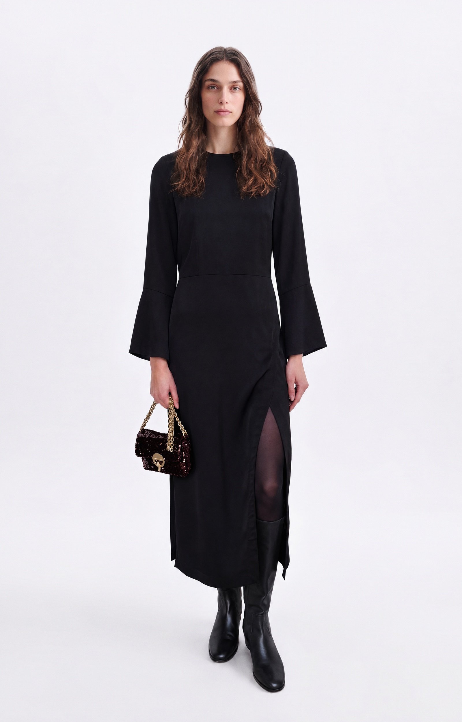 Robe Fily Robe midi en viscose, col rond VANESSA BRUNO