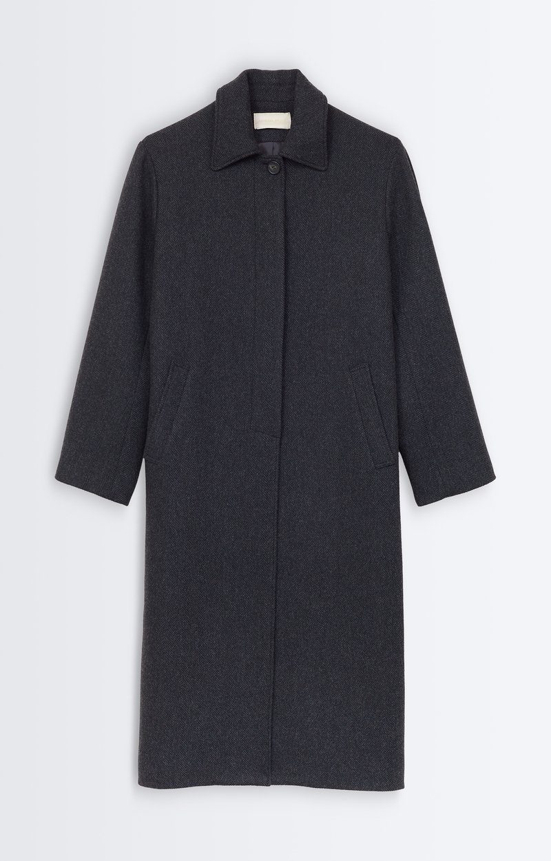 Manteau Higgy Manteau long en chevron de laine, col chemisier VANESSA BRUNO
