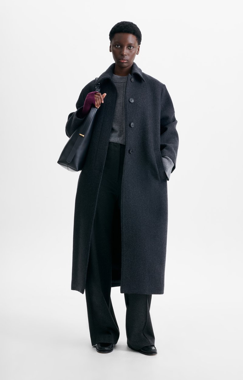 Manteau Higgy Manteau long en chevron de laine, col chemisier VANESSA BRUNO