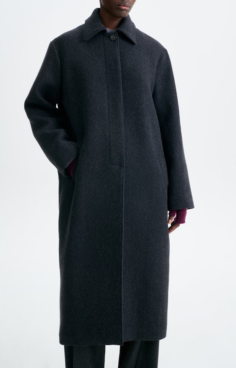 Manteau Higgy Manteau long en chevron de laine, col chemisier VANESSA BRUNO