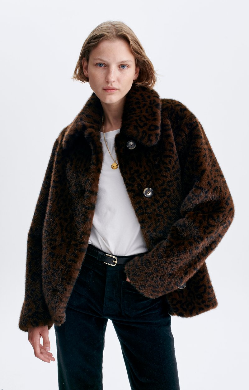 Veste Heagle Veste en fausse fourrure l&eacute;opard VANESSA BRUNO