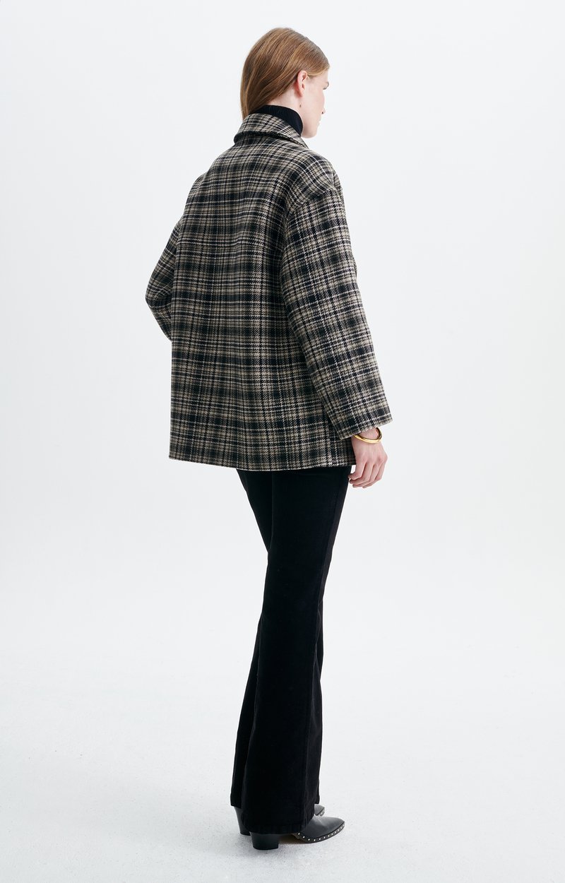 Manteau Ferman Manteau court en drap de laine &agrave; carreaux, double boutonnage VANESSA BRUNO