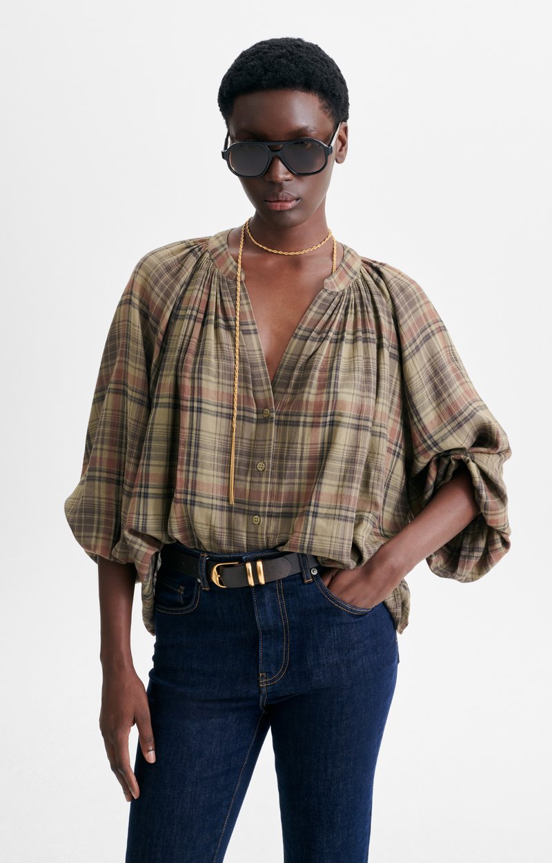 Blouse Edme Blouse en coton &agrave; carreaux VANESSA BRUNO