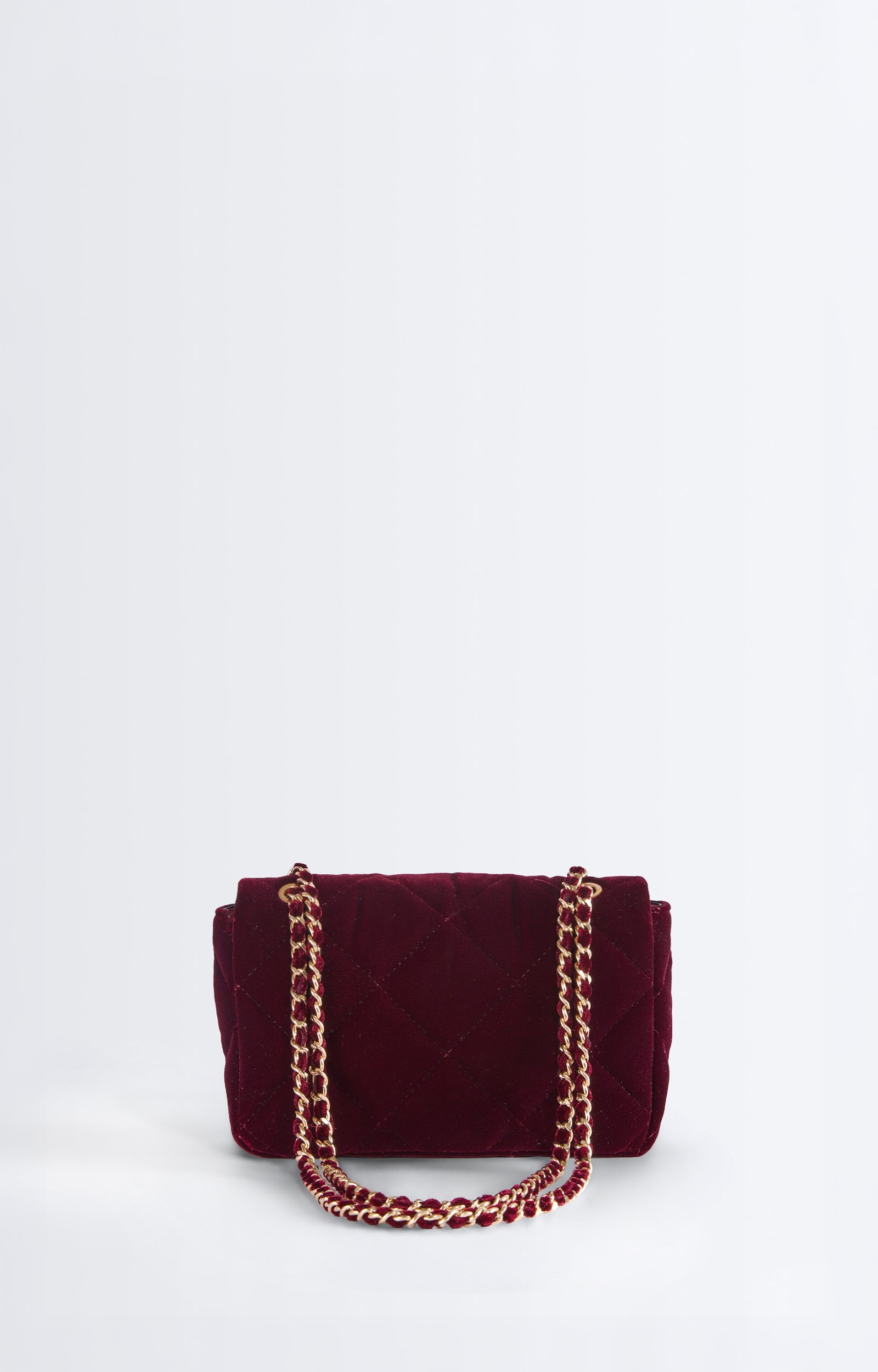 Moyen Sac Moon En Velours Sac Moon en velours matelass&eacute;, finitions cuir VANESSA BRUNO