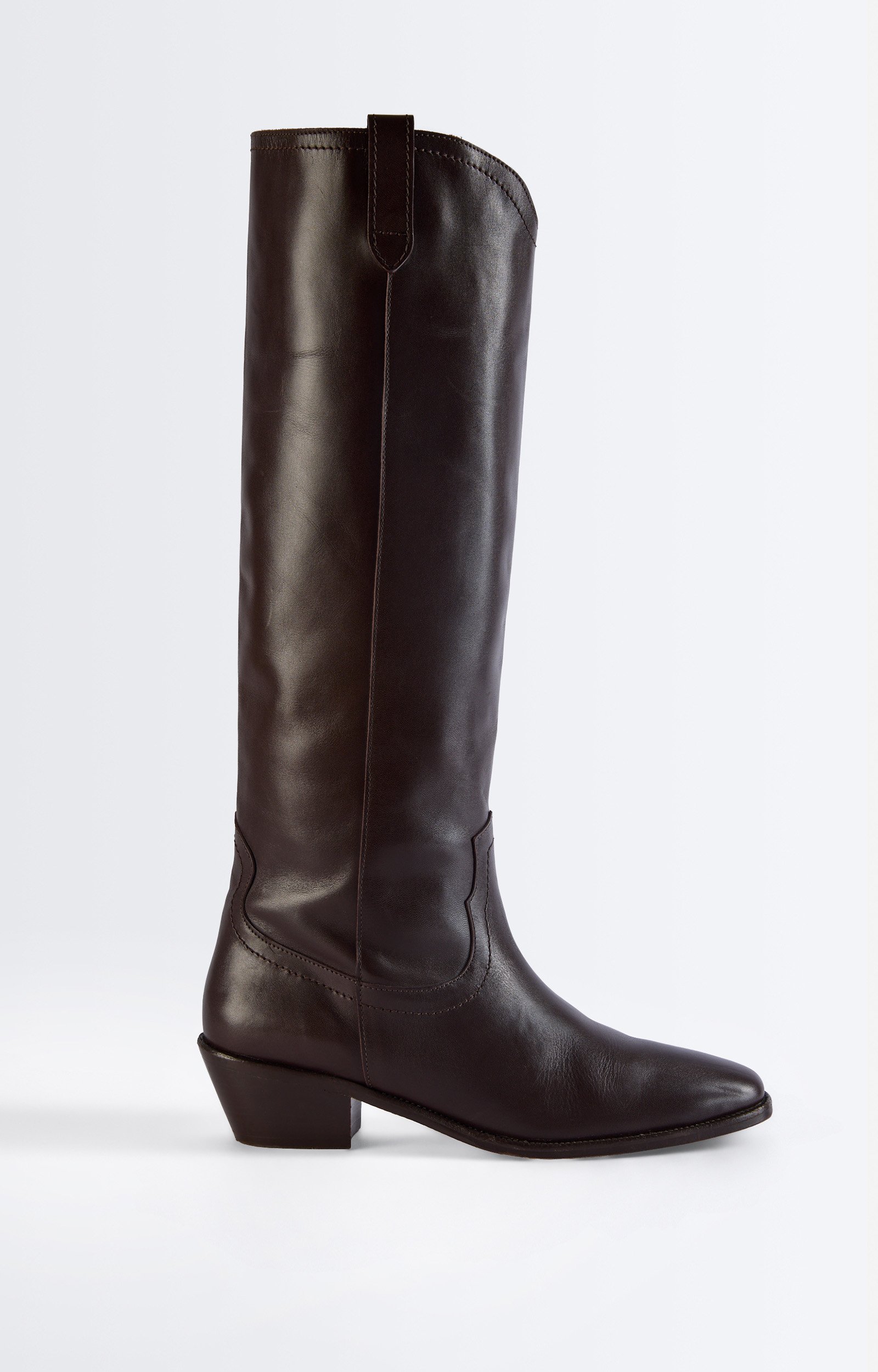 Bottes Tiag 45 mm Bottes hautes en cuir de vachette, esprit western, talon 45 mm VANESSA BRUNO