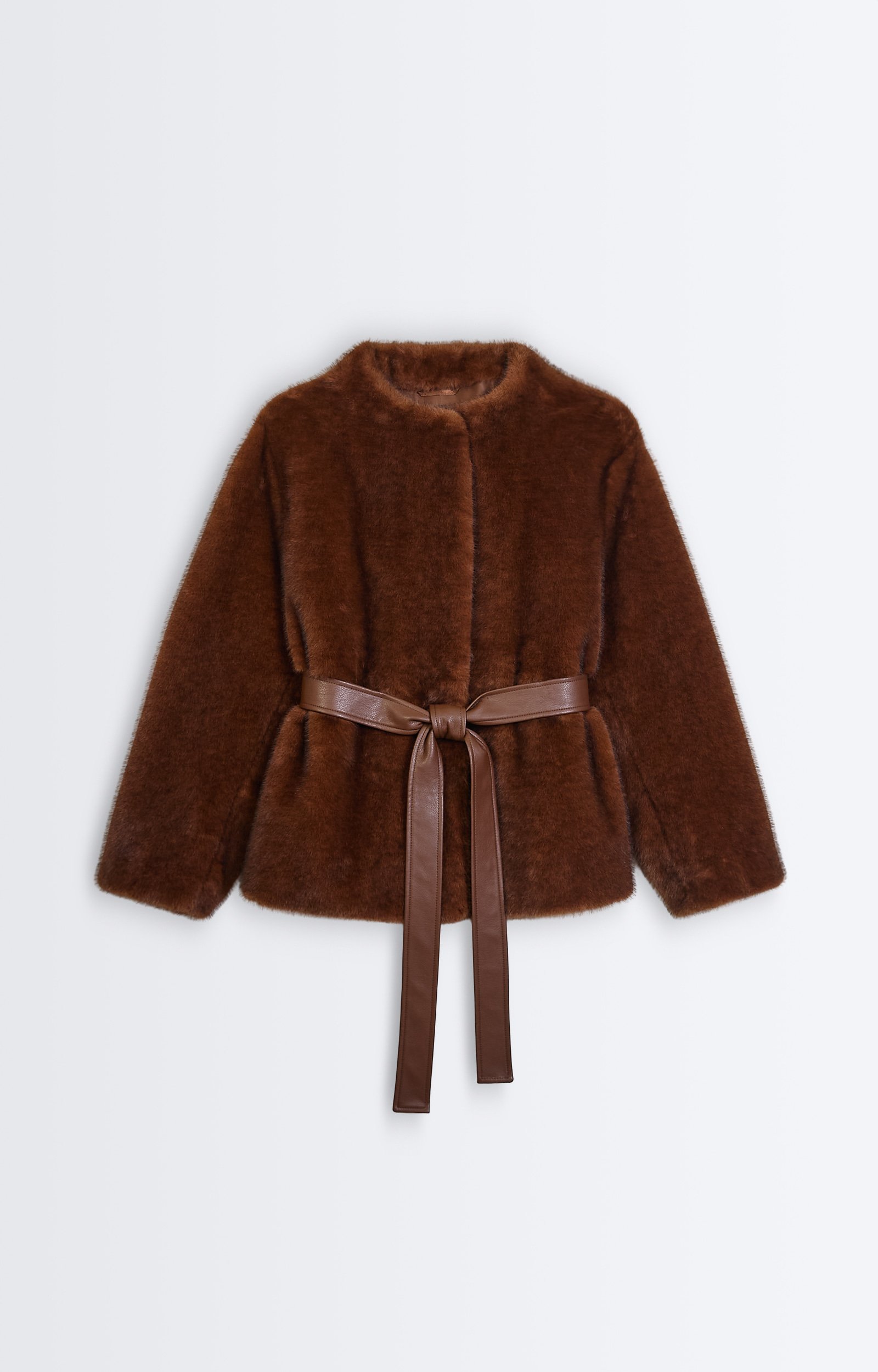 Veste Fabu Veste courte en fausse fourrure, ceintur&eacute;e VANESSA BRUNO