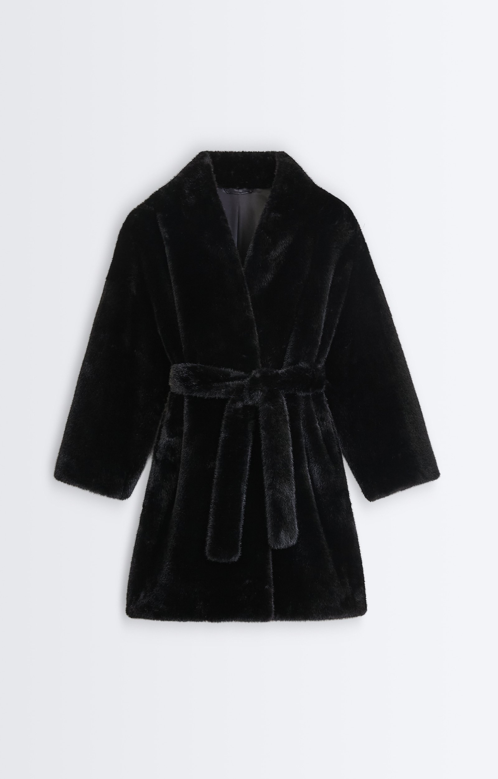 Manteau Hallen Manteau long ceintur&eacute; en fausse fourrure VANESSA BRUNO