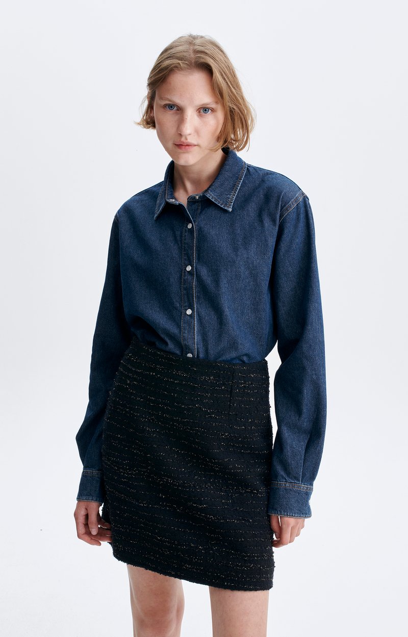 Jupe Hatenne Mini-jupe droite en tweed lurex VANESSA BRUNO