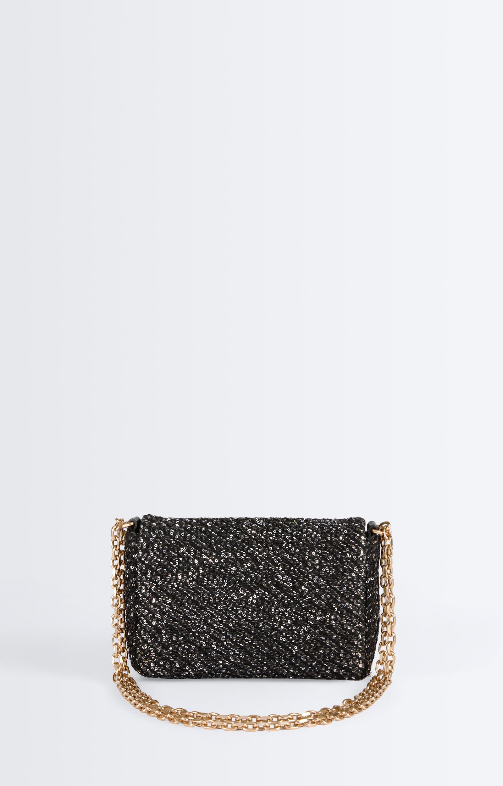Petit Sac Moon Sequins Sac Moon &agrave; sequins, cha&icirc;ne dor&eacute;e VANESSA BRUNO