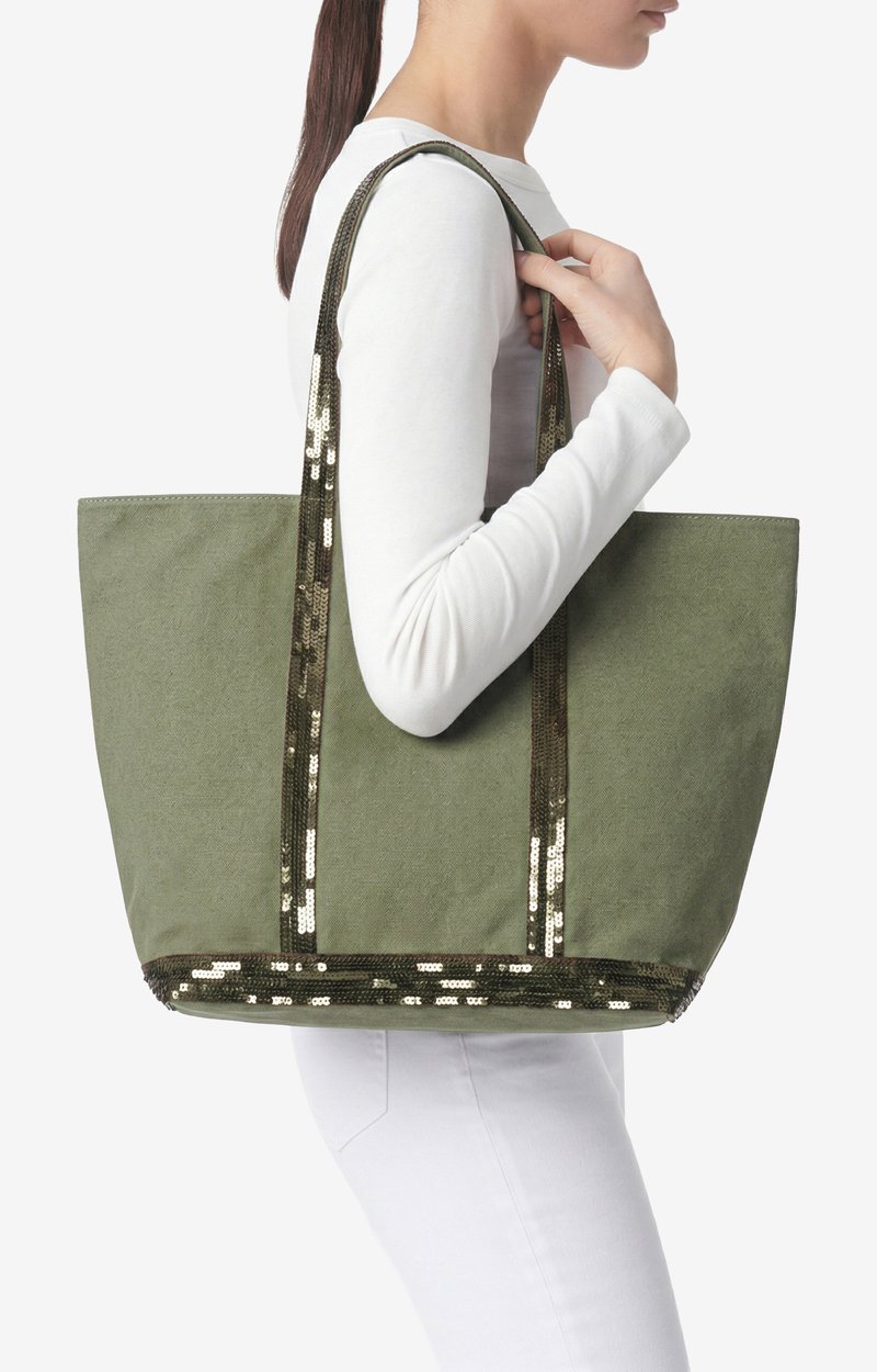 Canvas L Zipped Cabas Tote Shoulder carry, zip closure CLOVER Vanessa Bruno