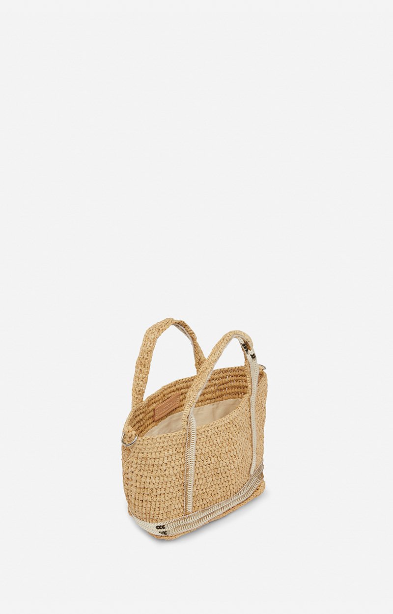 Raffia XS Cabas Tote Hand or crossbody carry GOLD Vanessa Bruno