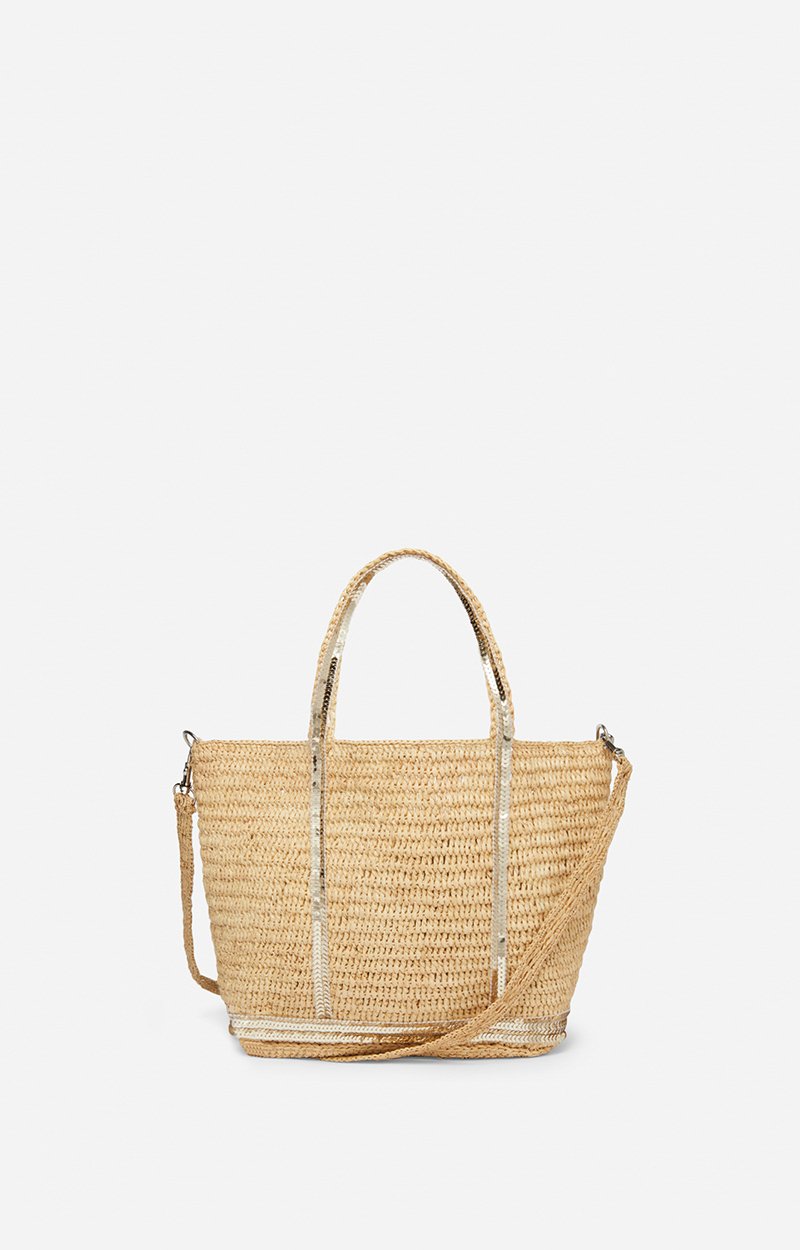 Raffia S Cabas Tote, Hand or crossbody carry