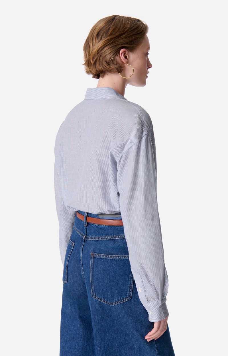 Druyat Shirt 100% Cotton WHITE / BLUE Vanessa Bruno