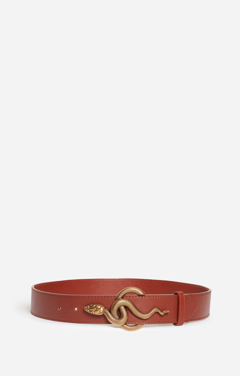 Brown Cl&eacute;o Leather Belt 35Mm Smooth Leather COGNAC Vanessa Bruno