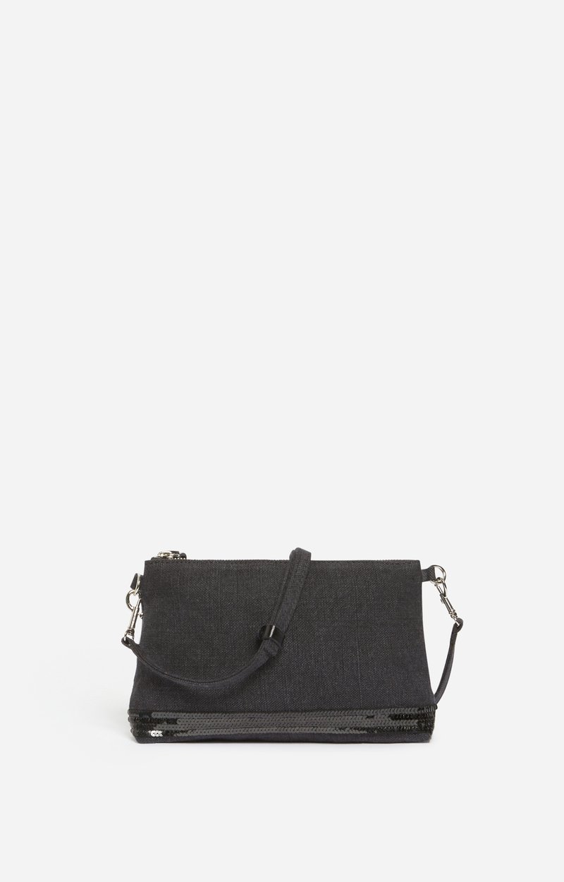 Canvas Zipped Pouch Canvas & Sequins Black Vanessa Bruno