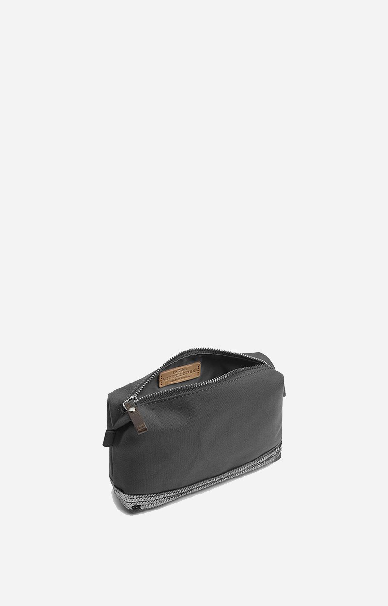 Canvas Small  Zipped Clutch Canvas & Sequins ANTHRACITE Vanessa Bruno
